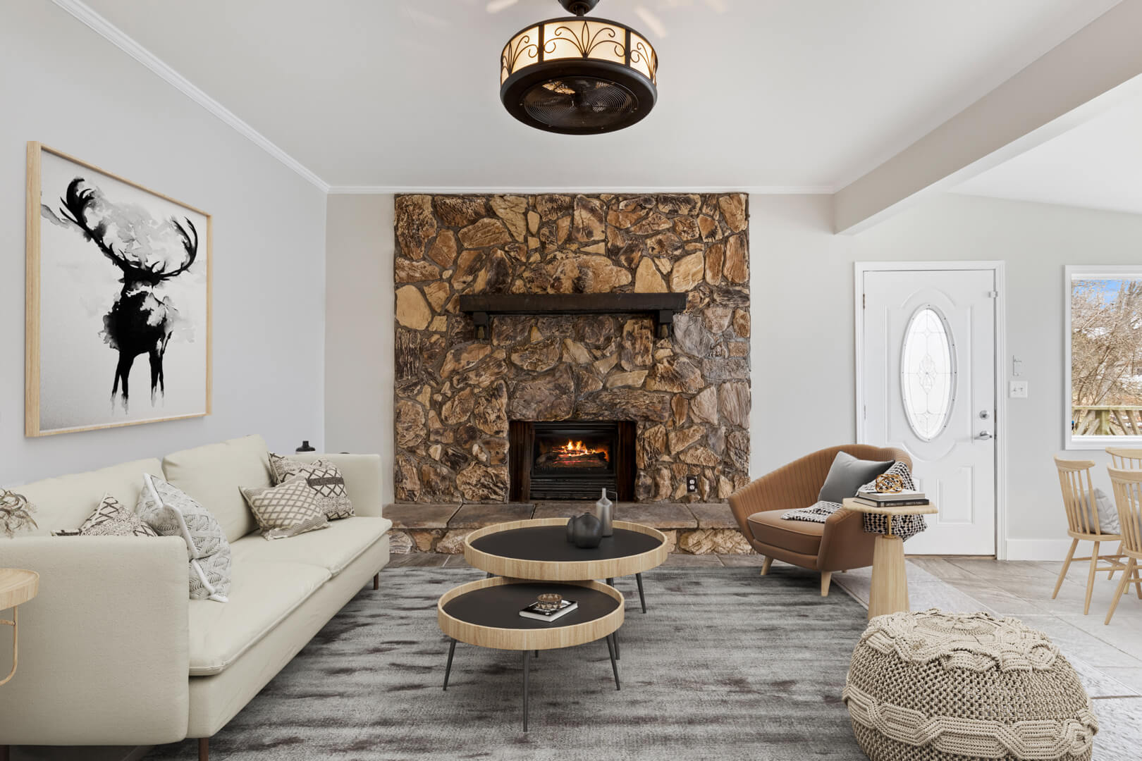 Architectural detail shot of a building exterior