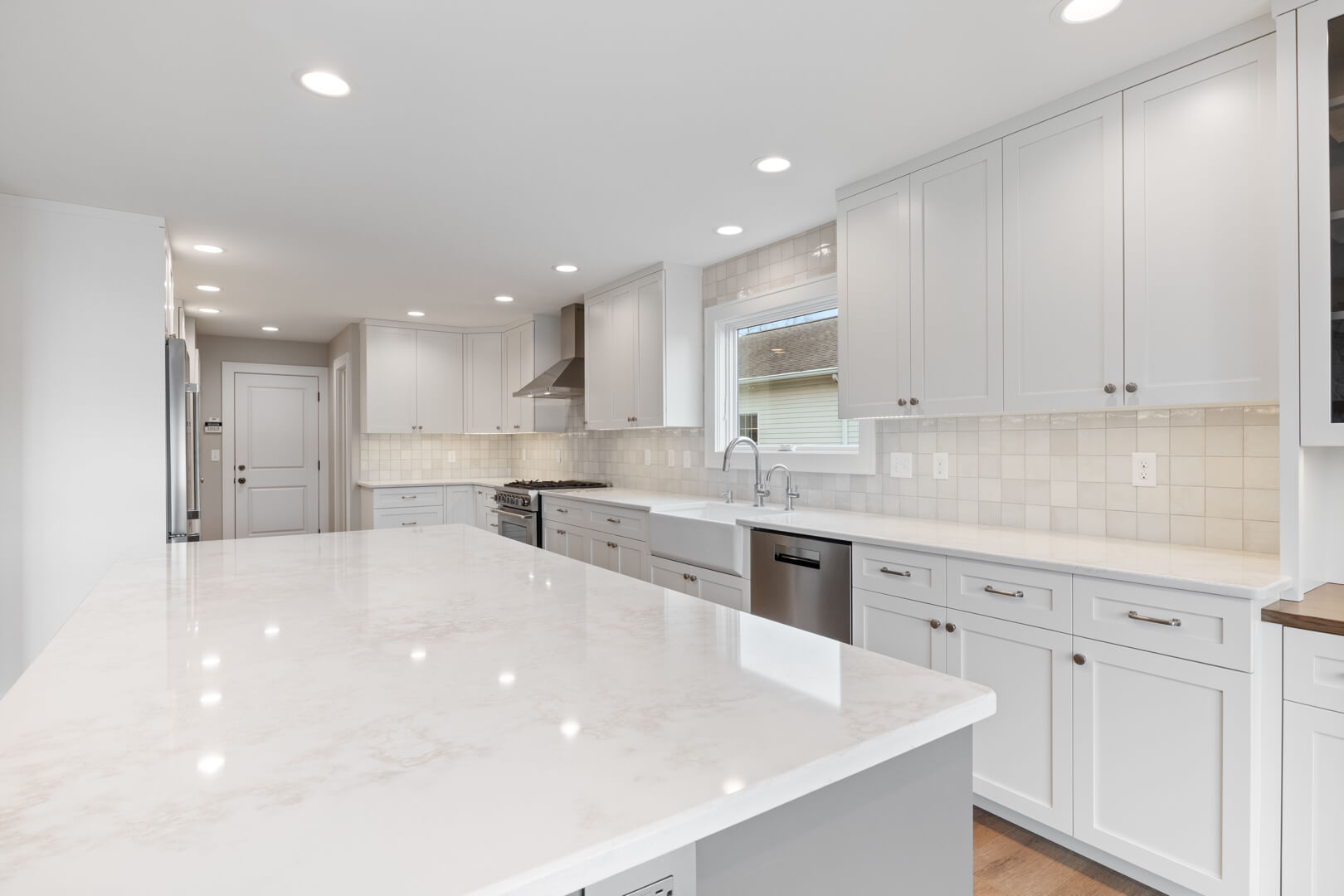 Interior photo of a brightly lit living room